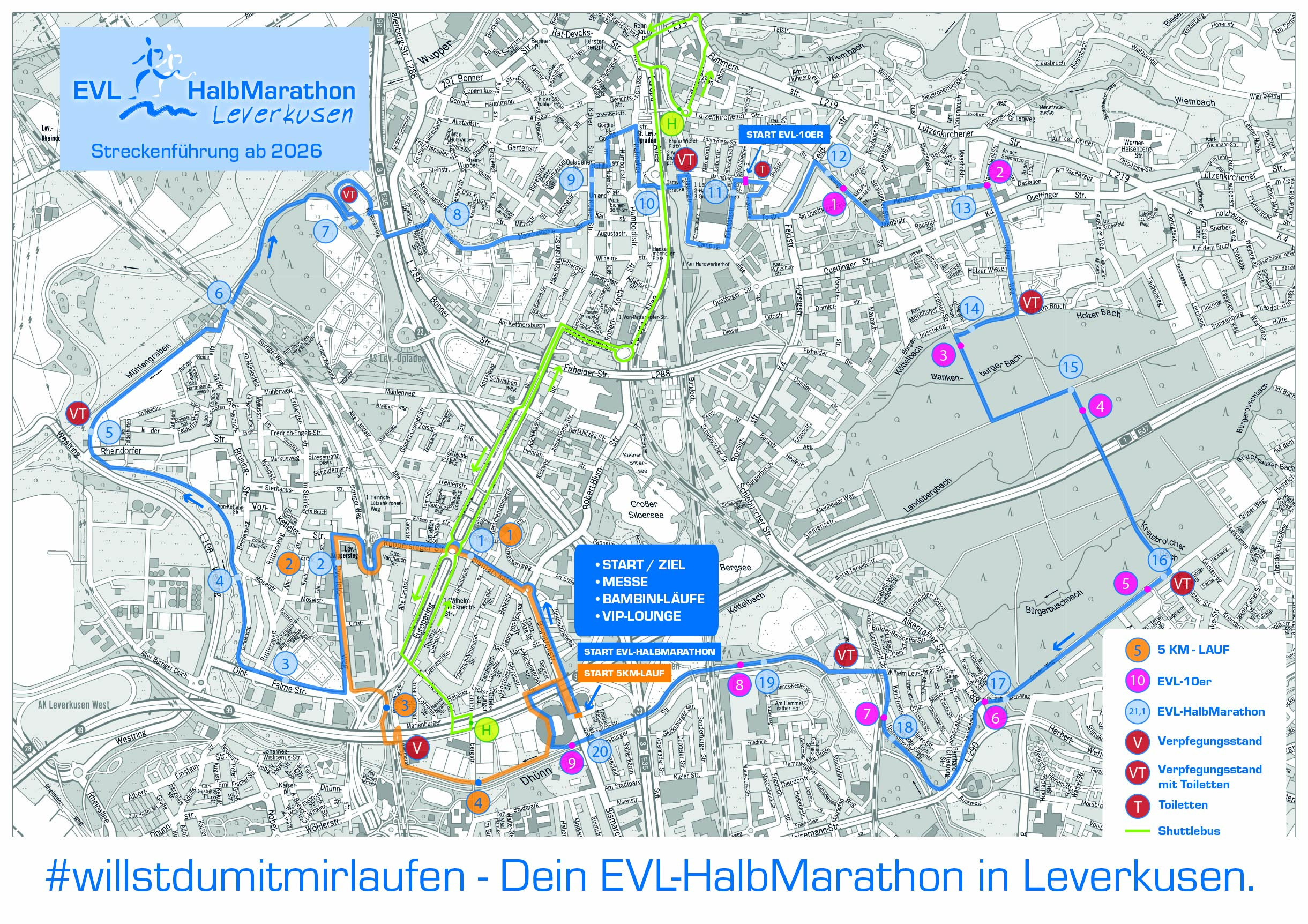 Verkehrsbehinderungen im Rahmen des EVL-HalbMarathon am 14.06.2026
