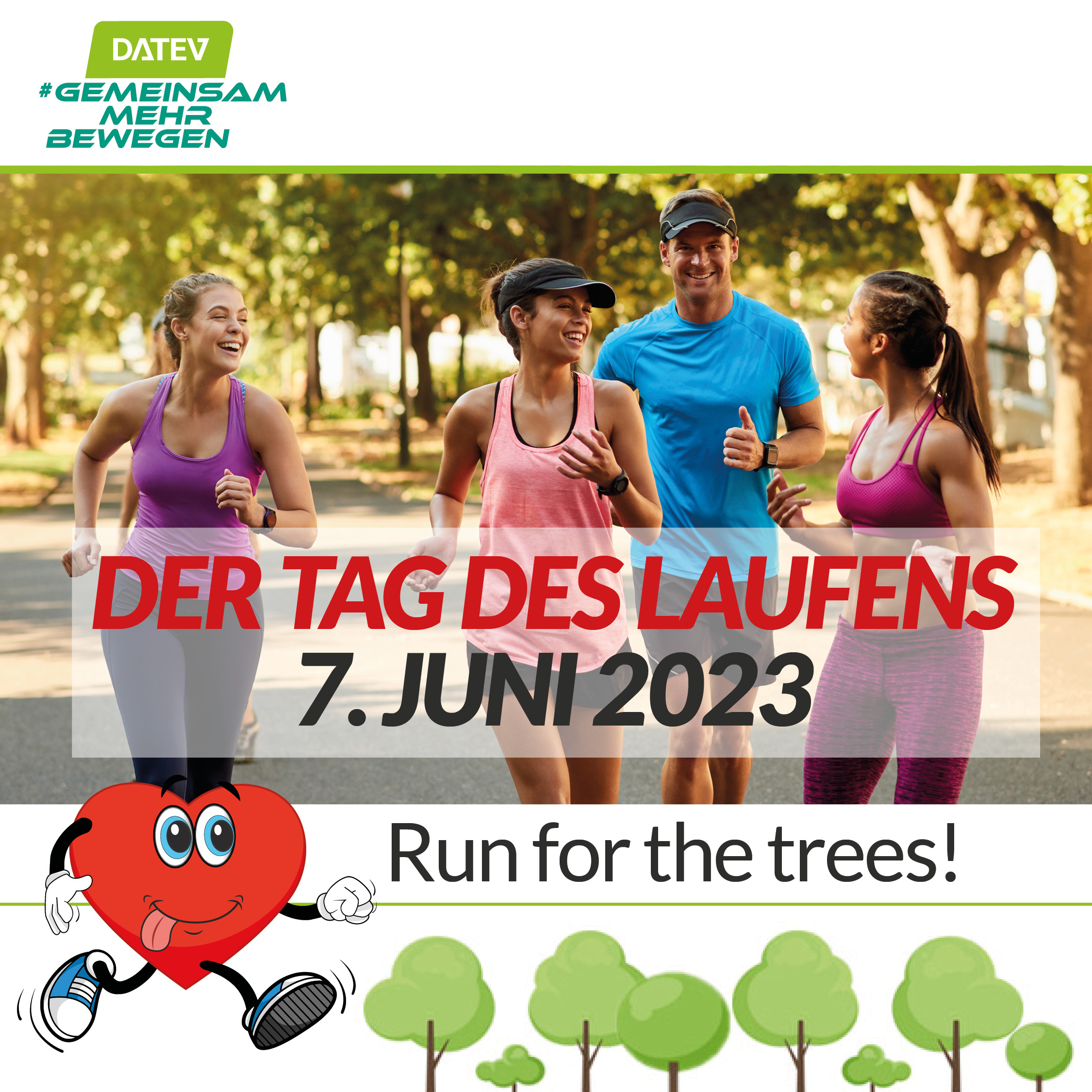 Sei dabei am Tag des Laufes am 7. Juni